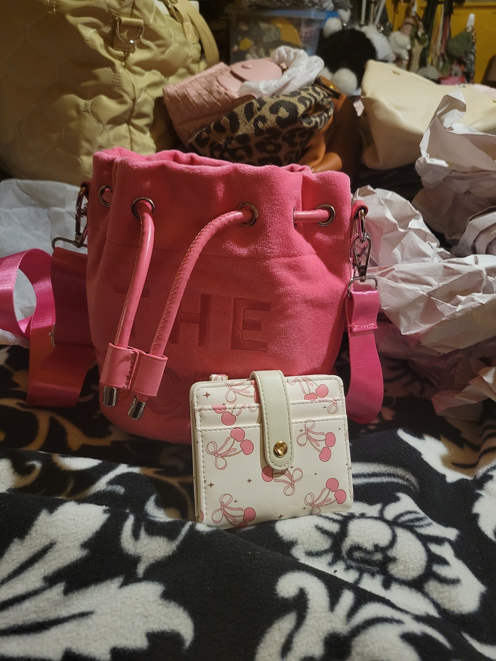 Pink Drawstring Bucket Bag for Women - Stylish Everyday Crossbody